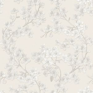 Papel Parede Non Woven Floral Neutro Interno 53cmx10m Tokfix