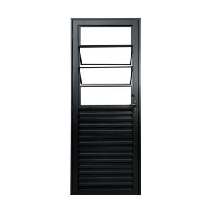 Porta de Abrir Alumínio 2,15M X 84CM R12 Basculante Standart Direita Preta CRV