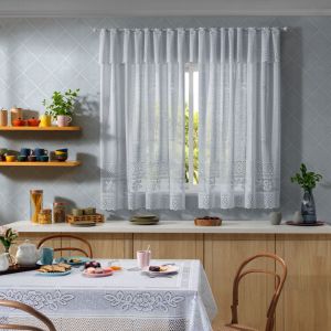 Cortina Valência Lisa Branco 2,00x1,50m Interlar