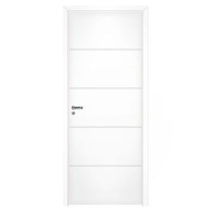 Kit Porta 2,10M X 70CM M14 a M21 Direta e Esquerda UV Frisada Branca Interna Pinhal