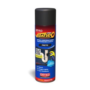 Spray Vedatudo Emborrachado Preto 400ml Dryko