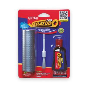 Fita Vedatudo com Primer Aluminio 10CM X 1M Dryko