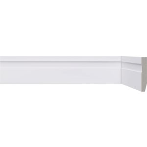 Rodapé Poliestireno 2,20M X 5CM X 8Mm Friso Branco Santa Luzia