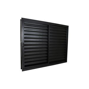 Janela Veneziana de Correr Alumínio 1,00M X 1,20M 3 Folhas 1 Fixa Standart Preta CRV