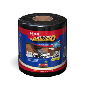 Manta Asfáltica Baldrame Poliéster Preto 20cm x 10m x 2,5mm Dryko