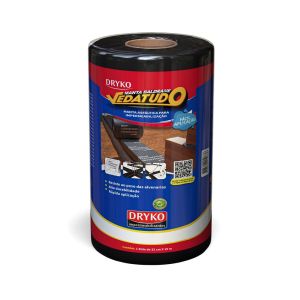 Manta Asfáltica Baldrame Poliéster Preto 32cm x 10m x 2,5mm Dryko