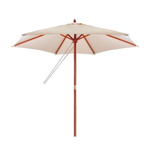 Ombrelone de Madeira 2,4m Bege Mor