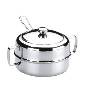 Açucareiro redondo com colher 350g Inox Brinox