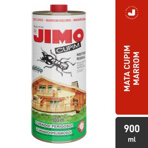 JIMO Cupim Eficaz Contra Cupim e Brocas Tratamento Preventivo e Curativo da Madeira Seca em Ambientes Internos e Externos Cor Marrom Escuro Lata 900ml