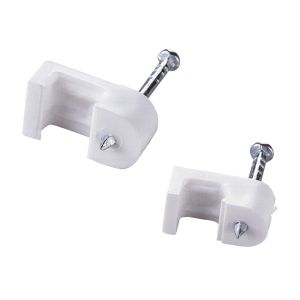 Fixador de Fios Paralelos 0,5mm a 1mm Branco 20 Peças Bemfixa