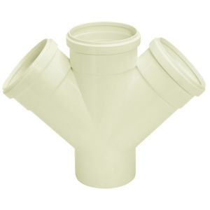Junção Dupla 100mm Pvc Esgoto Branco Amanco
