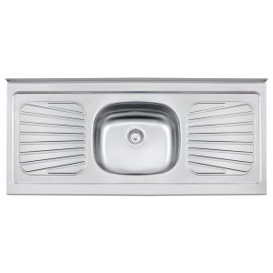 Pia de Cozinha com Válvula Standart Inox Polido 120x52cm Aço Inox Tramontina
