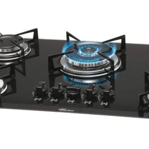 Cooktop a Gás Ébano 5 Bocas Tripla Chama Preto Fischer