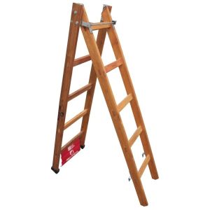 Escada Abre Estica 5 Degraus 1,5x2,2m Madeira Pro Forma