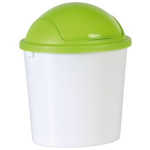 Lixeira de Plástico Plasútil Flip Top com Tampa 2,6L Branca