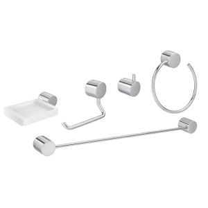 Kit de Acessórios para Banheiro Flex 5 Peças Cromado Deca