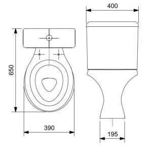 Vaso Sanitário com Caixa Acoplada Parati Acionamento Simples 6L Logasa