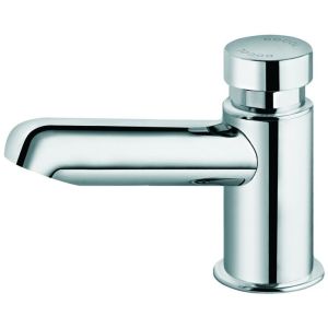 Torneira para Banheiro de Mesa Bica Baixa 1/2" Pressmatic Cromado Docol