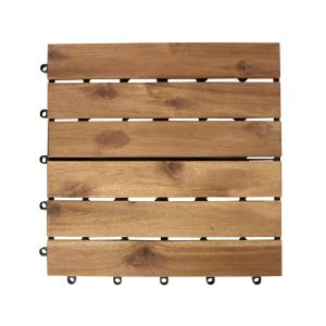 Deck Cassia 30x30x2cm 6 Ripas Natural Fosco Fascino