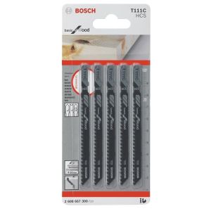 Lâmina de Serra Tico-Tico para Madeira T111C 100mm 5 Peças Bosch