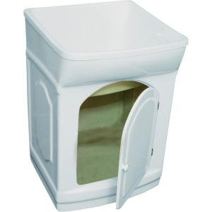 Tanque com Gabinete de Fibra Simples Branco 25L Hidrofama