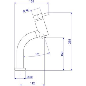 Torneira Misturador Monocomando para Banheiro de Mesa Bica Baixa 1/2" Link Cromado Deca
