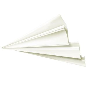 Meia Cana PVC 3,3cmx3,8cmx6m Branco Neve Plastilit