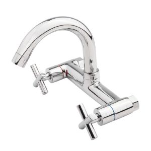 Torneira Misturador para Cozinha de Parede Bica Alta 1/2" Hydris Cromado Addra