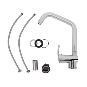 Torneira Misturador Monocomando para Cozinha de Mesa Bica Alta 1/2" Duna Cromado Addra