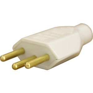 Plugue Macho Fame 1 Módulo 2P+T 10A 250V~ Cinza