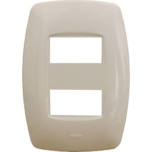 Placa 4"x2" 2 Módulos Fame Elegance Branca