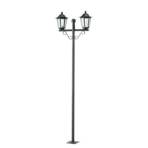 Poste de Luz para Jardim Dital 1,61m Grega 1 Lâmpada Preto
