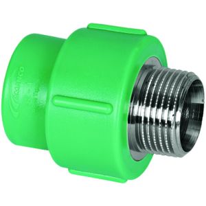 Adaptador 20mmx1/2" Ppr Verde Macho Amanco