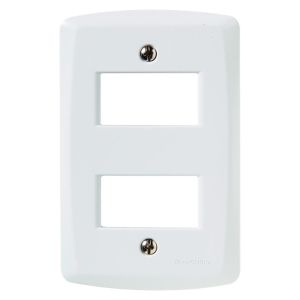 Placa 4"x2" Tramontina Lux2 2 Módulos Branca Horizontal