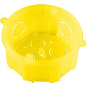 Caixa de Luz de Embutir Octagonal 4"x4" Amarela Tramontina