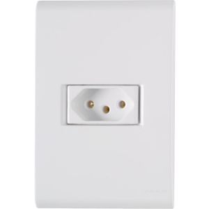 Conjunto Tomada Liz 1 Módulo 2P+T 10A Branco Tramontina