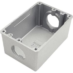 Caixa de Luz de Piso 4"x2" Retangular Cinza Tramontina