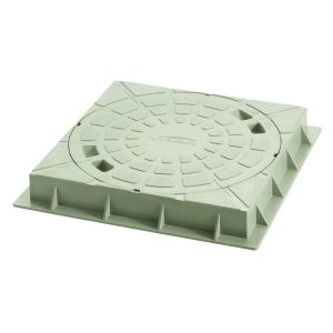 Tampa 300mm para Caixa Gordura Elétrica Inspeção Branco Quadrado Amanco