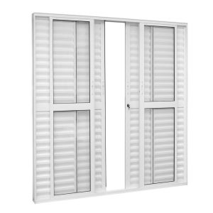 Porta Balcão Alumínio CRV Nobre 2,1x2m 6 Folhas Central