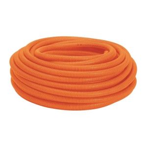 Eletroduto Corrugado 32mm Pvc Flex Reforcado Laranja 25mts Amanco