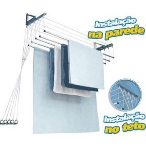 Varal Teto e Parede em Alumínio Maxeb 120cm Max Eberhardt