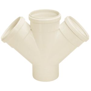 Junção Dupla 75mm Pvc Esgoto Branco Amanco
