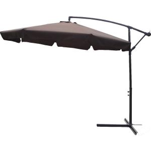 Ombrelone Suspenso Regulável Redondo 3m Marrom Fascino