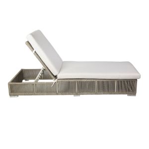 Espreguicadeira Viena Alumínio Off White 2,06m Fascino