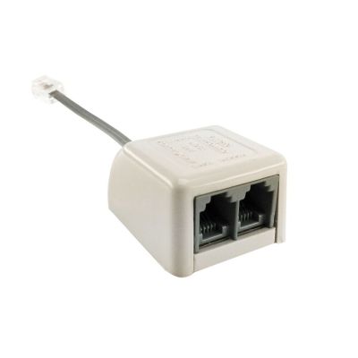 Filtro de Linha Modem e Telefone 2 Saídas ADSL 2 Branco Force Line
