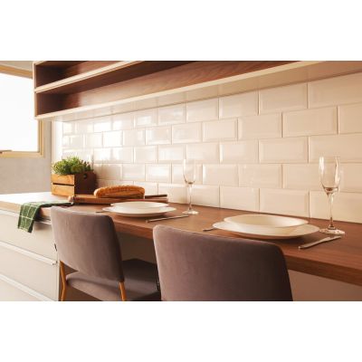 Revestimento de Parede Metrô White Bold Brilhante Classe A 10x20 Eliane