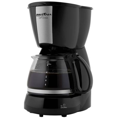 Cafeteira CP15 0,55L Preta Inox Britânia