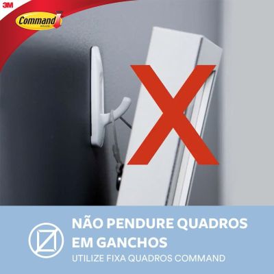 Gancho PVC Adesivo Command Médio 3M 2 Peças