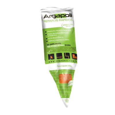 Argamassa Reparos R&aacute;pidos Argapoli 0,5kg Branca