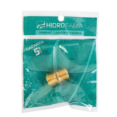Niple Hidrofama 1/2" Latão Cromado